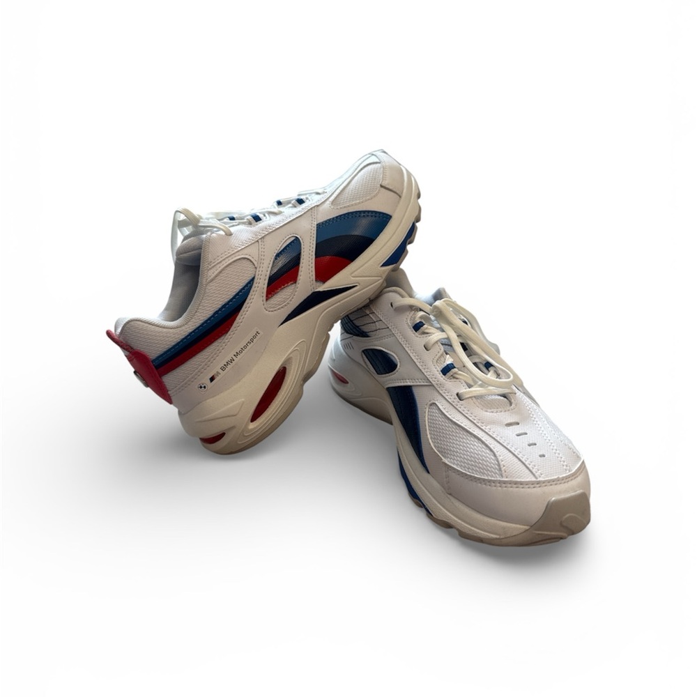 Puma Kids BMW motorsport Sneakers - White, Blue, Red size 7